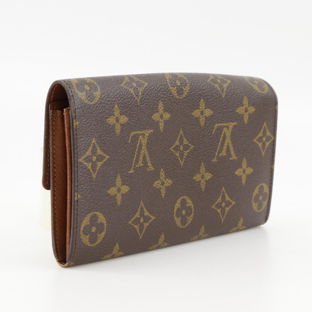 LOUIS VUITTON Pochette Porto Monnet Credit Purse M61725 Brown Monogram canvas Women Used