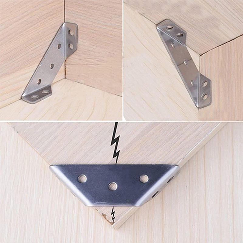 Multi-functional Furniture Corner Connectors  with Screws Fixed On Three Sides For Shelves Cabinets Furniture Connectors