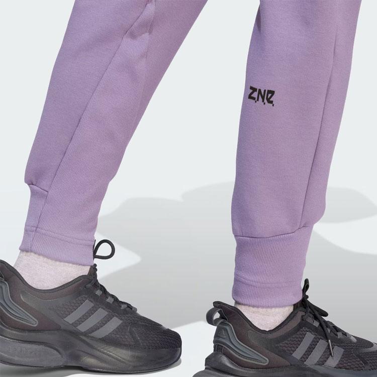 adidas Z.N.E. Tapered Knit Joggers Women Bottoms Dark-Grey-Heather Violet IN5139