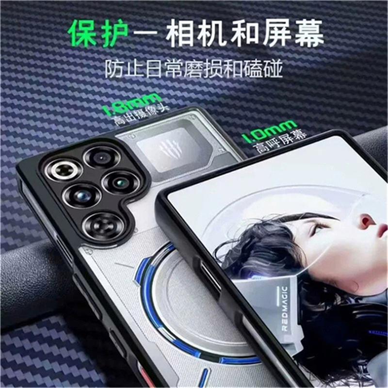 Magnetic Ring Stand Case For Redmagic 11 Pro Plus Case For MagSafe Holder Matte Transparent Cover Protect Shockproof Bumper