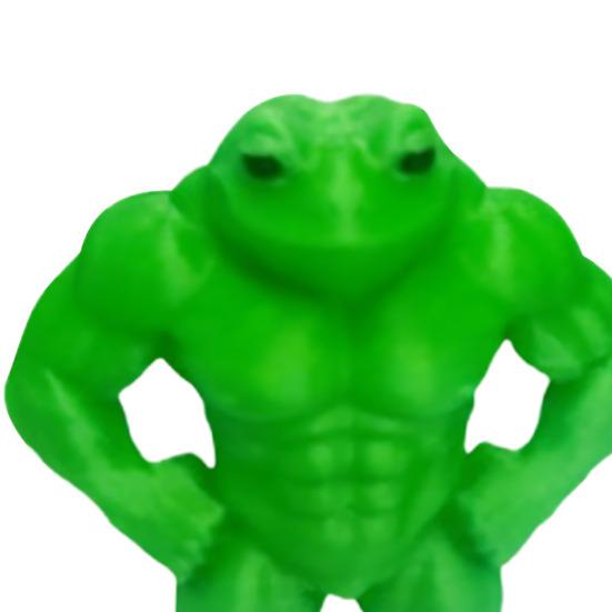1/2/3/4/5Pcs 3D Printed Muscle Frog Statue PLA Green Frog Figurine Home Office Desktop Decoration Ornament Fitness Enthusiasts Gift