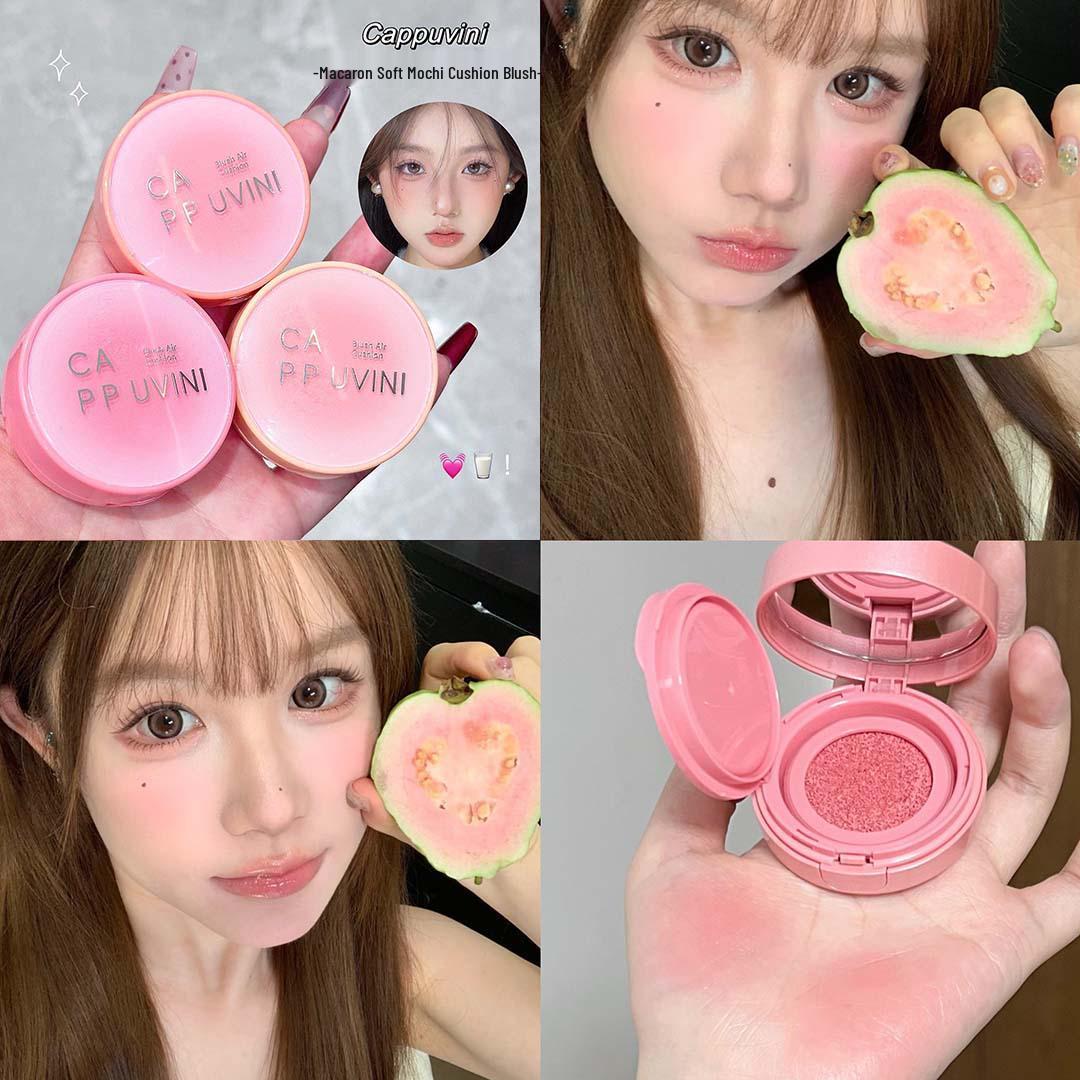 Cappuvini Macaron Soft Cushion Blush: Low-Saturation, Pure Desire Daily Whitening Rouge