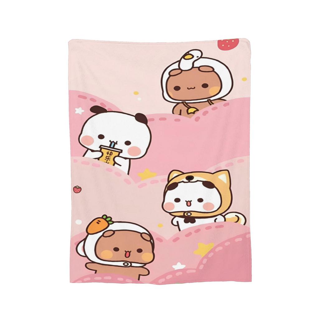 Bubu and Dudu Kawaill Couple Bears Blankets Fleece Relax Super Soft Throw Blankets for Bedding Bedspreads