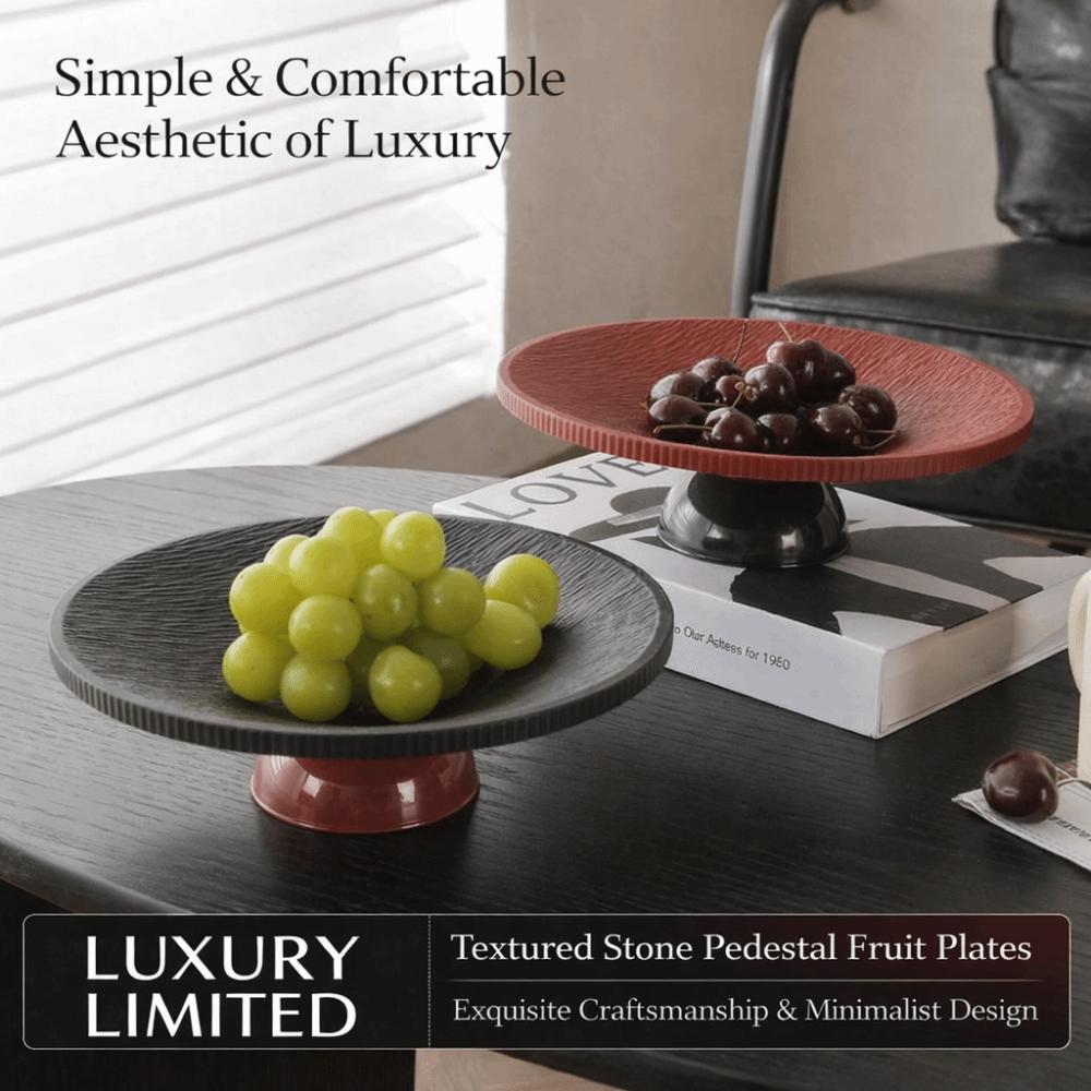 New High-legged Fruit Plate Light Luxury Plastic Dried Fruit Plate Large Capacity Drain Tray Fruit Display