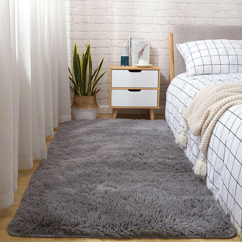 Silk-wool Bedroom Carpet, Tea Table In the Living Room, Tie-dyed Plush Bedside Blanket, Balcony Bay Window Mat, Plush Full-laid Non-slip Floor Mat