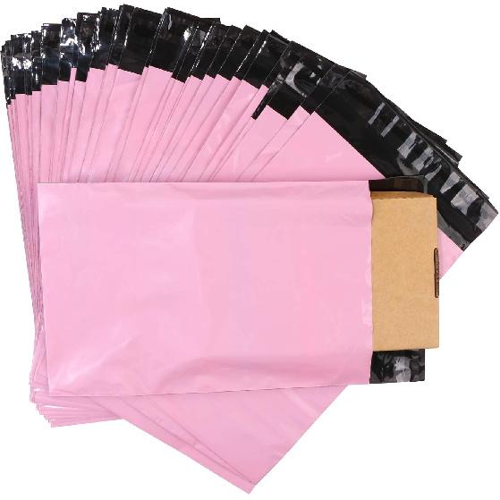 6.8 x 10 inch Pink Poly Mailer Envelopes Shipping Bags with Self Adhesive Strip, Waterproof and Tear-Proof Postal Bags, Pack of 50