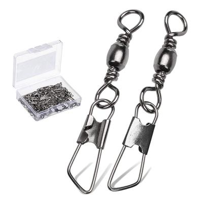 AMYSPORTS Fishing Snap Fishing Snaps with Rolling Interlocking Type for Bluefish and Saltwater 50 10kg Swivels, Snaps, Swivels, Snaps, A, Fishing,