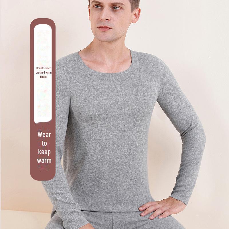 Men's Thickened Wool Silk Thermal Underwear Set for Autumn and Winter
