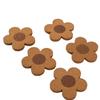 Flower-shaped cork coaster, non-slip and anti-scalding two-color contrasting color household coffee cup insulation pad, fresh, protective pad