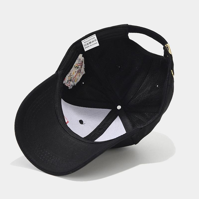 National Tide Style Lion Dance Head Embroidery Baseball Cap Hard Top Sun Hat Outdoor Travel Shopping Fashion Versatile Cap Tide