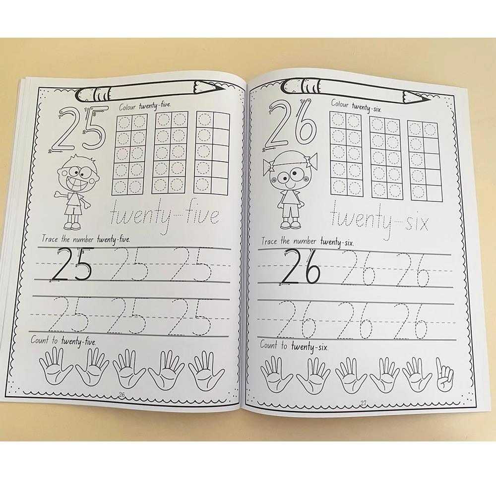 A4 Size Number 0-30 Tracing Practice Workbook Preschool Math Learning Kindergarten Numbers Writing Coloring Book Montessori