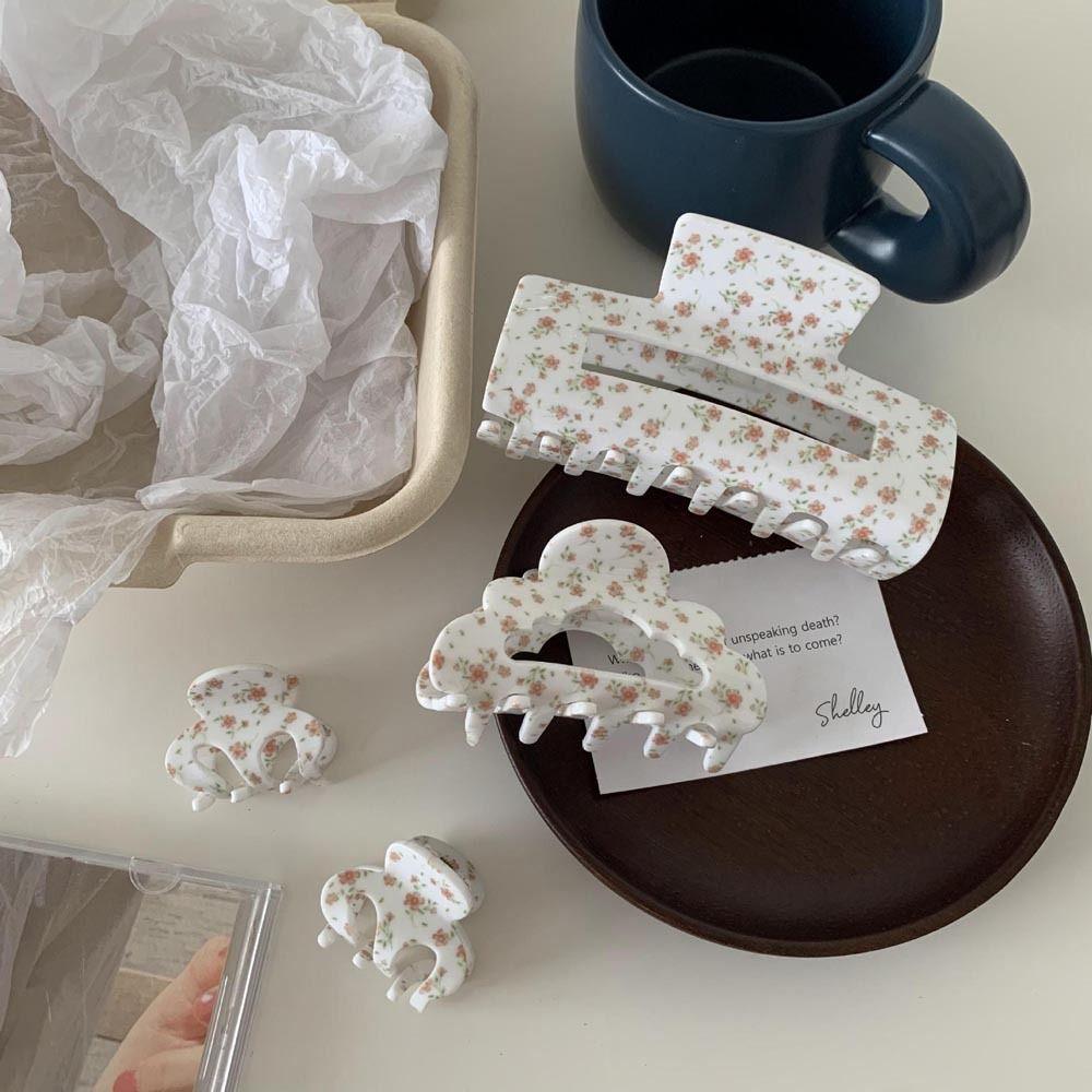 Headwear Small Hairpins Korean Shark Clips Geometric Hairgrips Women Hair Clips Flower Hair Claws