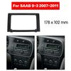 For SAAB 9-3 2007-2011 Car Stereo Radio Fascia Dash Panel 2 Din Frame Trim Kit