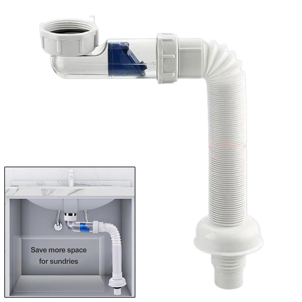 Easily Installed Flexible Siphon Drain Pipe Compatible with G1 1/2 Sizes