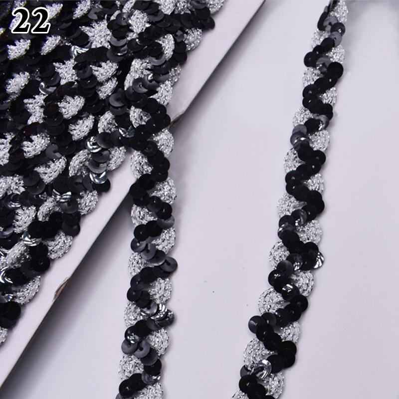 11 Meter Sequin Lace Trim Fabric Glitter Ribbon For Stage Performance Garments Hat Sewing Decor DIY Handmade Craft Accessories