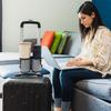 Getränkehalter für Gepäck Gepäckorganisator Aufbewahrungstasche Kaffeetassenhalter Koffer-Getränkehalter Gepäck Getränkehalter Oxford-Stoff