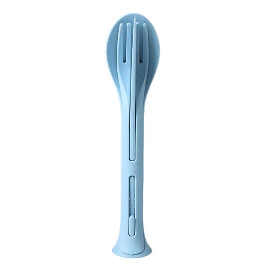Yousheng 3-In-1 Portable Cutlery Set with Fork Spoon Cutter Food Grade Reusable Outdoor Camping Picnic Hiking Travel Nesting Flatware Utensils Kit