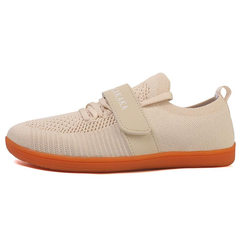 

2025 new men s casual shoes comfortable women s walking shoes breathable soft sole couple fly knitting sports shoes wide head shoes 46