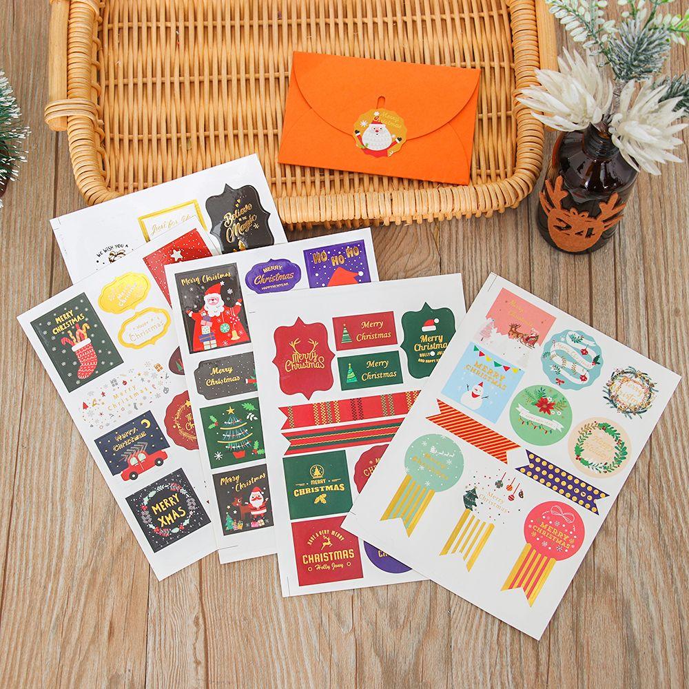 

Тег посылка печенья самоклеящаяся Рождественский орнамент подарочная бумага наклейка посылка этикетка с Рождеством