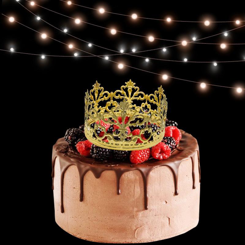 Fashion adult children's first birthday party cake crown accessories alloy rhinestone decoration full circle crown ornaments