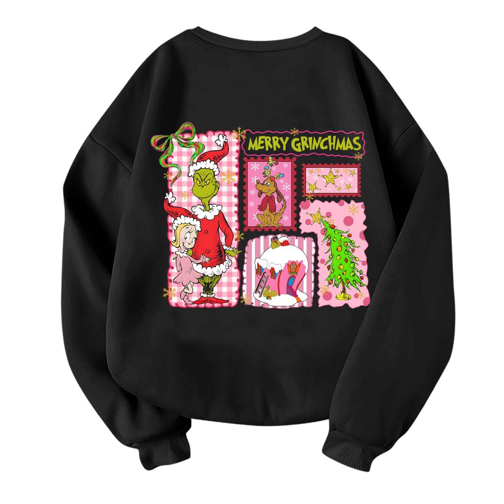 Children's Fashionable Lightweight Long-sleeved Round Neck Pullover With Pockets Printed Pullover