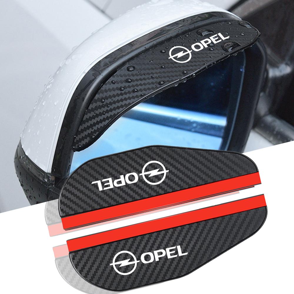 2pc Carbon fiber Car Rearview Mirror Rain Shield Rain Eyebrow Rain Cover For opel astra j corsa d astra astra k vectra bvectra b IW0