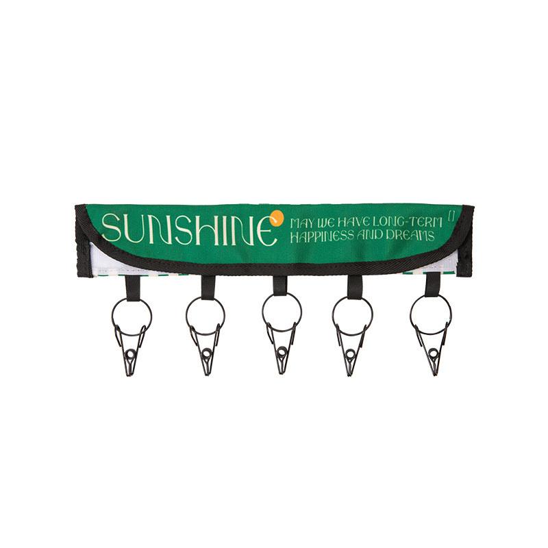 Travel Clothes Hanger With Fabric Clothespins And Letter Pattern For Portable Laundry Drying During Trips