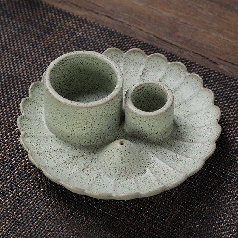 Ceramics Tray Bedroom Unique Candlestick Ambience Candle Holder Censer Crafts Decorative Ornaments