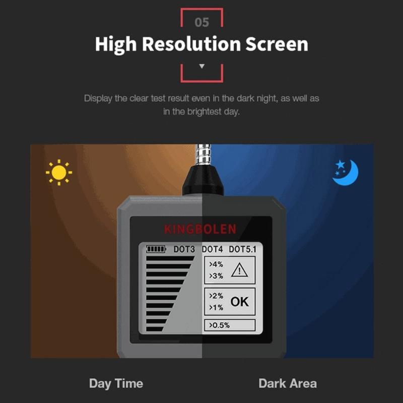 Accurate Oil Quality Check Universal Brake Fluid Tester Car Diagnostic Tool Digital Tester Testing Tool DOT3 DOT4 DOT5.1