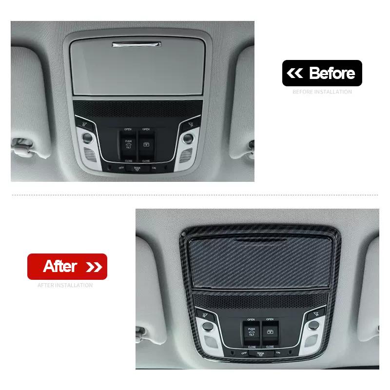 Cadru cu lumină de citire pentru citire față auto pentru Honda Accord X 10th 2018-2022, cadru decorativ, modificarea accesoriilor din fibră de carbon