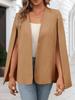 Blazer Mantella da Donna Aperto Davanti Manica Spaccata Elegante Cappotto da Ufficio