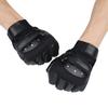 Sheepskin Half-finger Gloves Men's Sports Non-slip Fitness Outdoor Tactical Rivets Open-finger Riding Motorcycle Half-finger Gloves