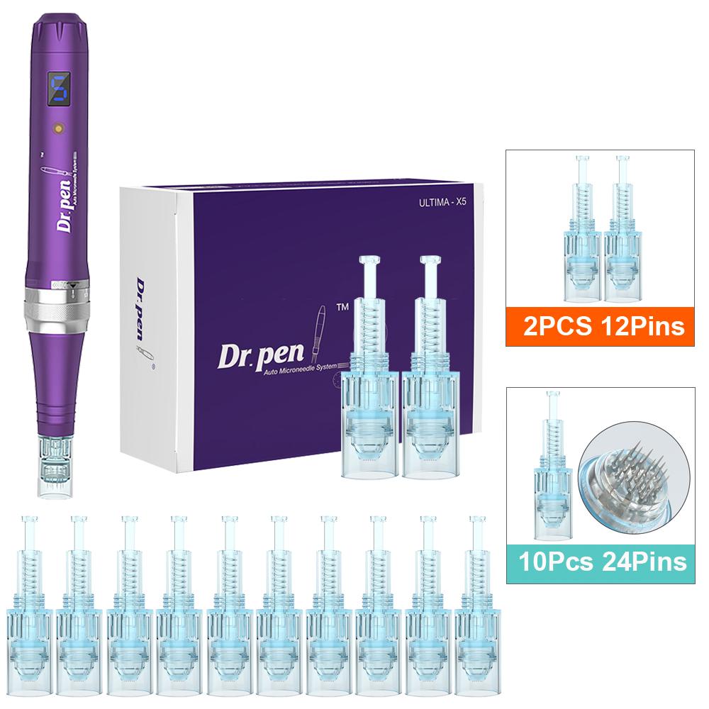 Dr.Pen X5 Wireless Derma Pen Microneedling Derma Rolling MTS Micro Needle Therapy System Skin Care Beauty Tool With 12Pcs Needles Cartridges