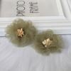 10Pcs 5CM Wrinkle Chiffon Fabric Cored Flowers For DIY Hair Accessories Hats Headband Wedding Dress Decoration