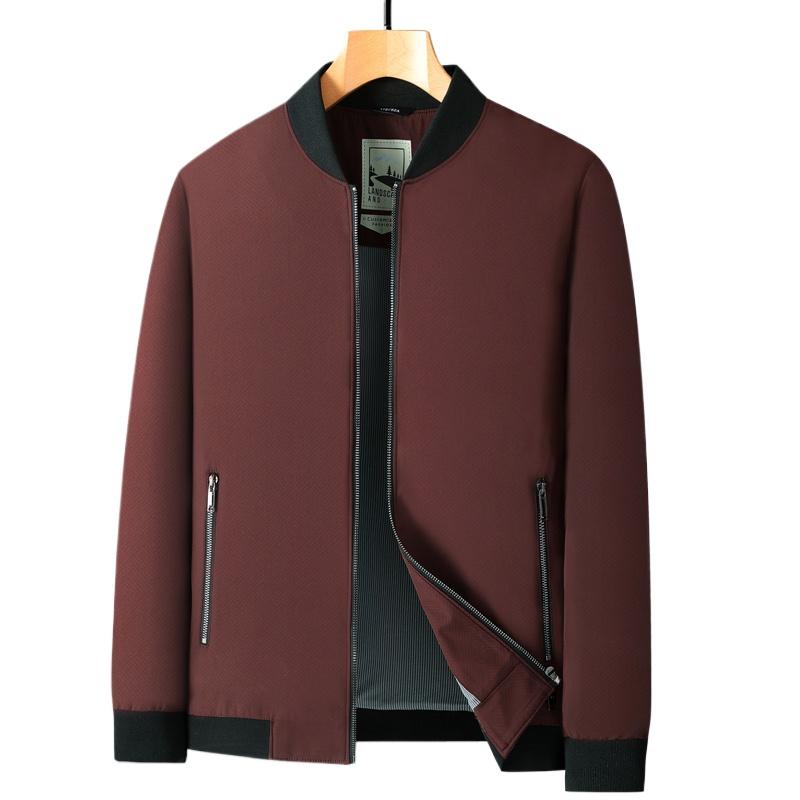 Cozy Up Mens Casual Jacquard Bomber Jackets Block Lightweight Varsity Jacket Fashion Zipper Coat with Pockets