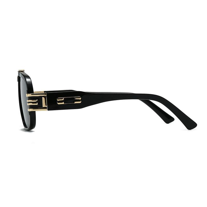 Oversized Vintage Pilot Sunglasses Big Frame Women Men Luxury Designer Sun Glasses Punk Metal Rivet Shades