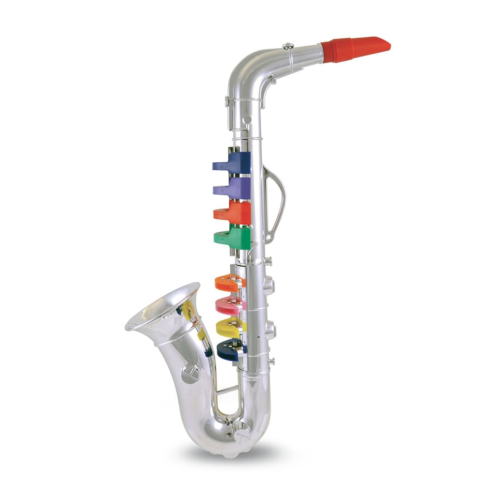 BONTEMPI Alto 8 für Mädchen und Alter und Perfekt für Vorschule und Grundschuleintritt Geburtstags- und Weihnachtsgeschenke Saxophon, Silber, Tasten,