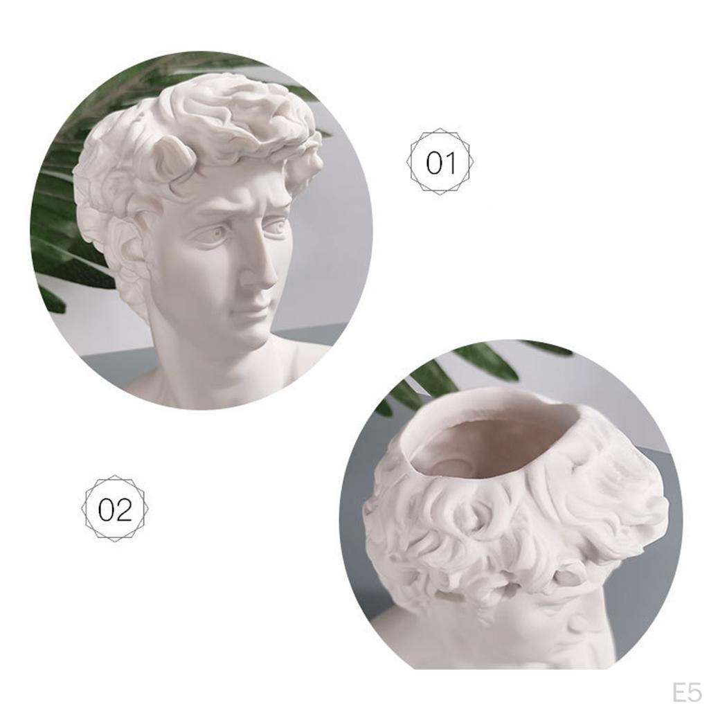 Bust Statue Flower Vase Figurines Sculpture Brushes Holder Resin Er Makeup Pen