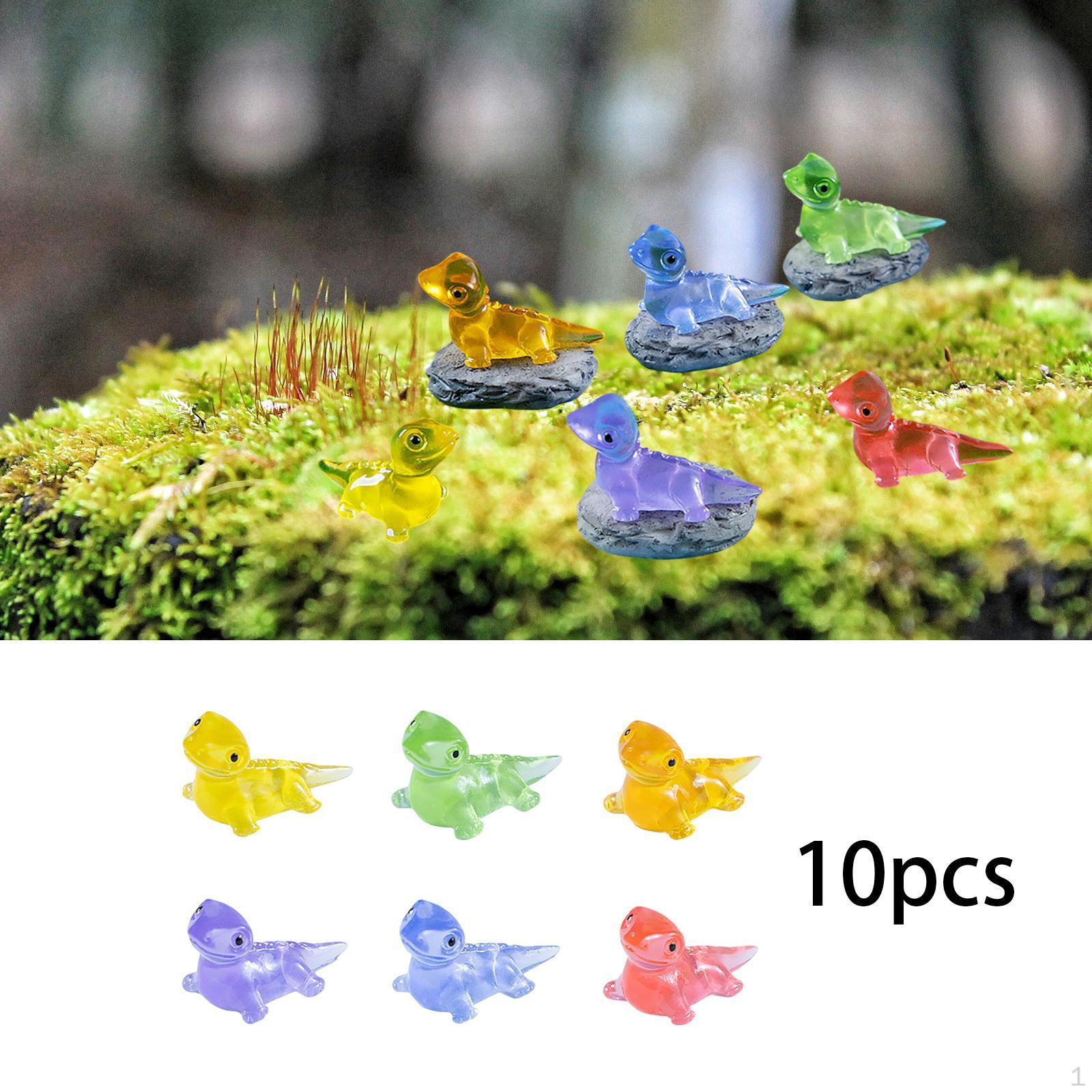 

60 шт. Миниатюрные фигурки ящериц, светящиеся мини-животные из смолы синий