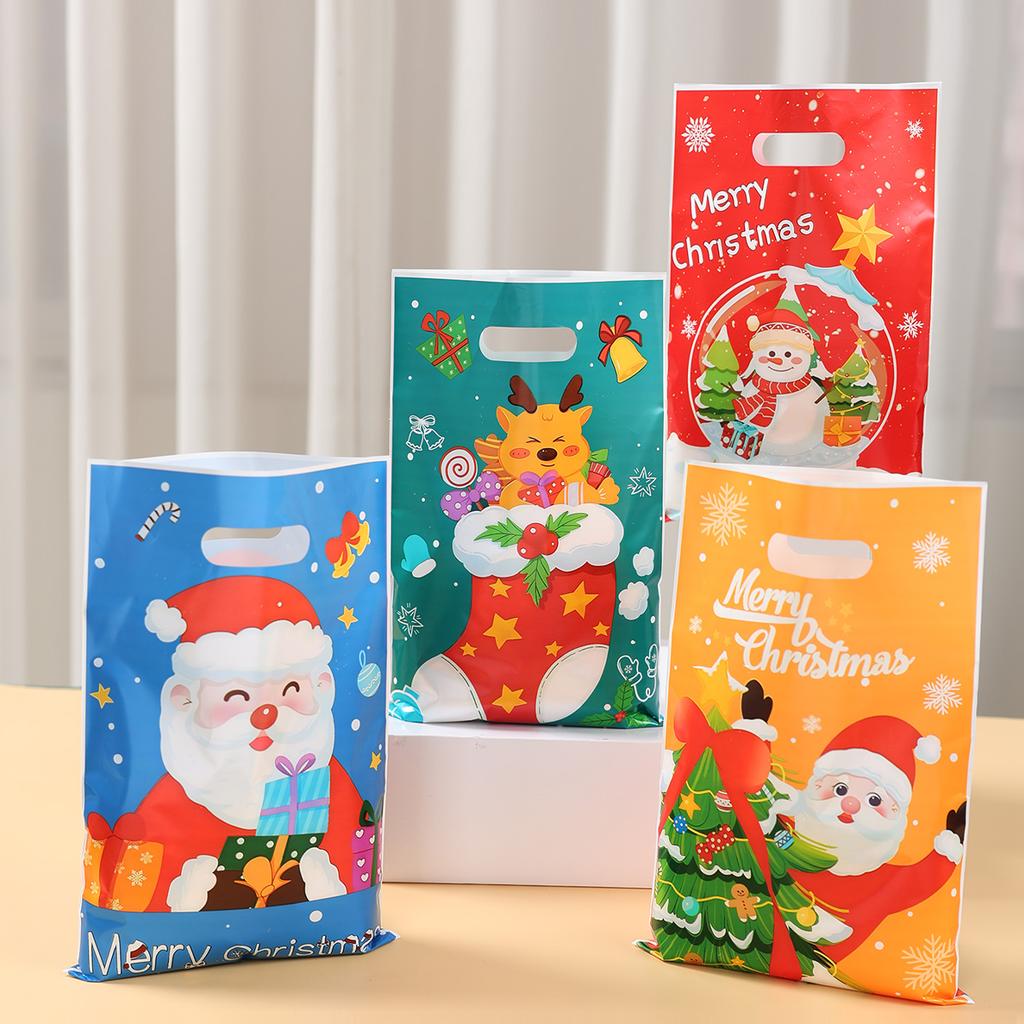 Christmas Santa Claus Gift Handbag Merry Christmas Decorations 2025 Navidad Natal Xmas Tree Elk Candy Handy Bag New Year 2026