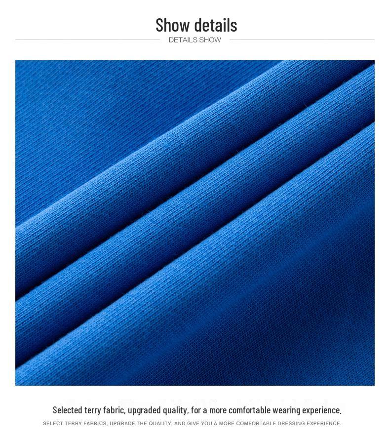 Sweat à capuche à manches longues et col rond en tissu éponge pour homme - Printemps/Automne 2024