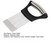 Stainless Steel Onion Slicer Holder with Protective Cover Tomatoes Avocados Potato Kiwifruit Meat Lemon Vegetable Fruit Cutter Chopper Kitchen Gadget