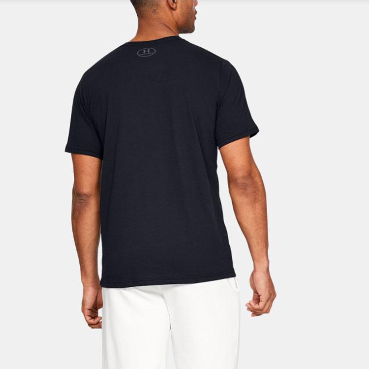 Under Armour Training Round Neck Straight T-Shirt Men Tops Black 1329593-001