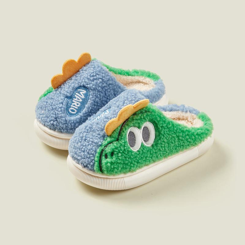 

Женские хлопковые тапочки Happy Mary, зимние, милые, детские, с рисунком, теплые, с толстой подошвой, семейные, плюшевые, хлопковые тапочки 240 небесно-голубой