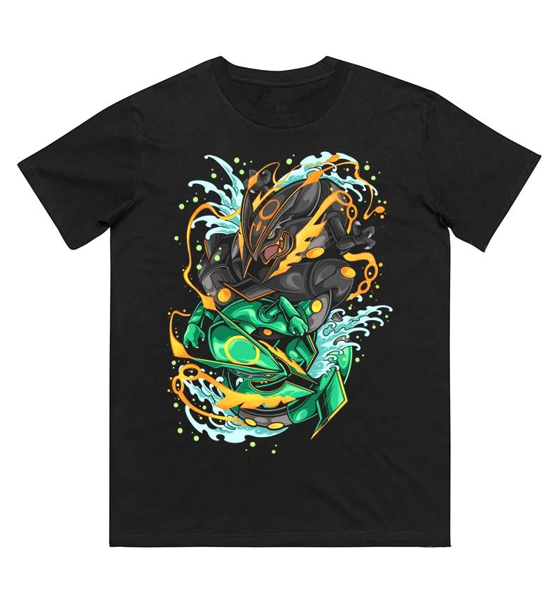 

Men Women Anime Pokémon Rayquaza Pure Cotton Children Tshirt Short Sleeve Men Women Spring Summer Fashion Casual Shirt S