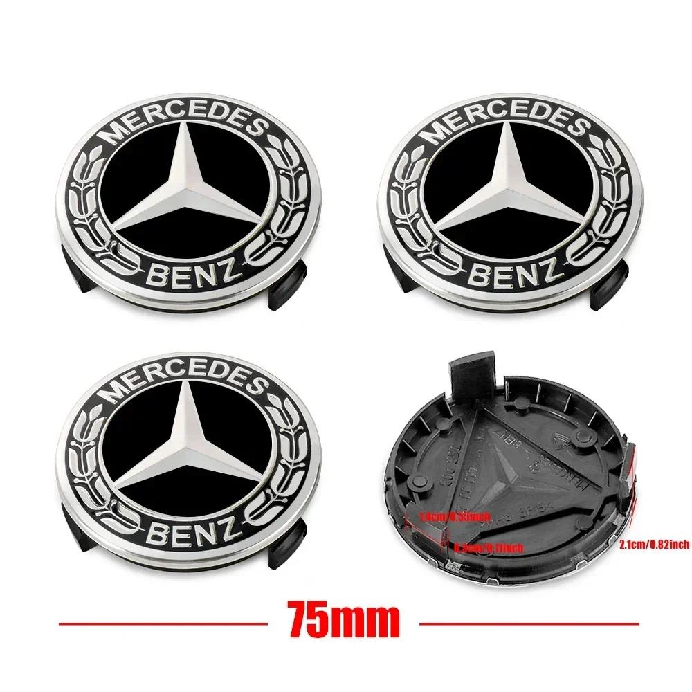 Autoaufkleber 2026 Neu Für Benz Auto 75mm Radnabendeckel Abzeichen Dekoration Zubehör für Mercedes Benz Maybach W204 W205 W2