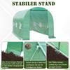 4.5m X 2m X 2m Walk-in Tunnel Greenhouse Garden Plant Growing House with Door and Ventilation Window, Green
