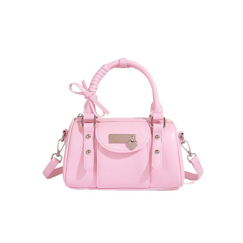 A Niche and High-quality Ballet Bowling Bag with A Sweet and Cool Heart-shaped Bow Bow Crossbody Bag