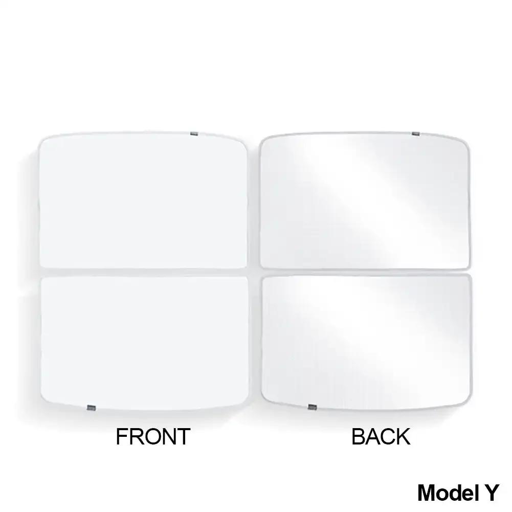 2 buc. Umbrelă de soare pentru acoperiș din sticlă pentru mașină, protecție solară, huse de trapă, trapă față spate, luminator de sticlă, răcire de vară pentru Tesla Model 3 Y