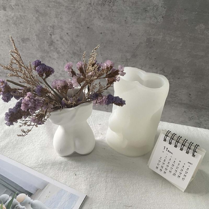 3D Body Mold Sexy Model Body Stand Ornaments Resin Mold Female Torso Silicone Mold for DIY Home Decoration Craft Making